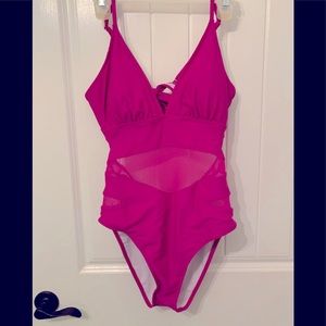 Dark pink one piece sz Med